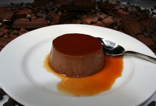 Large Gourmet Chocolate Flan - Click Image to Close